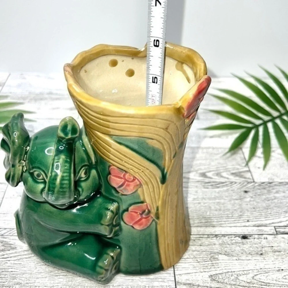 N/A green majolica